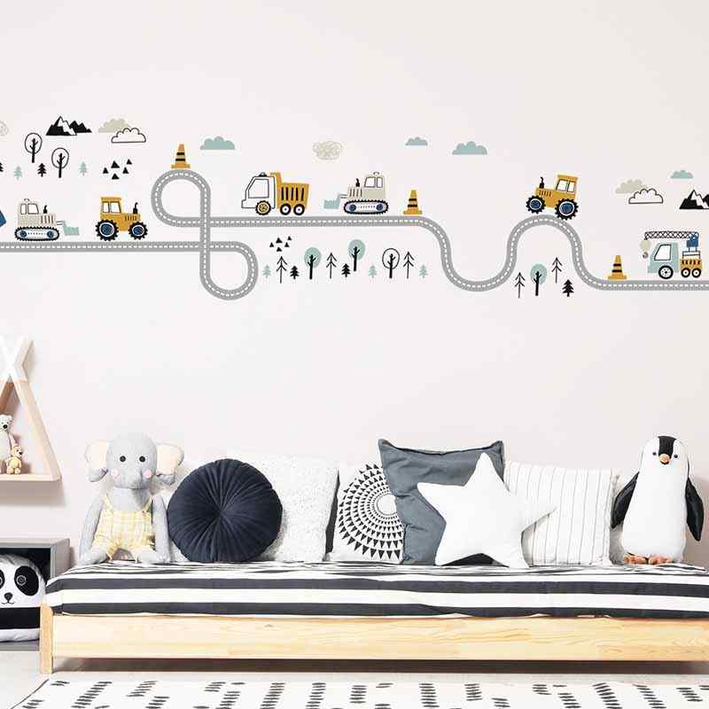 Construction Trucks Wall Decor Stickers