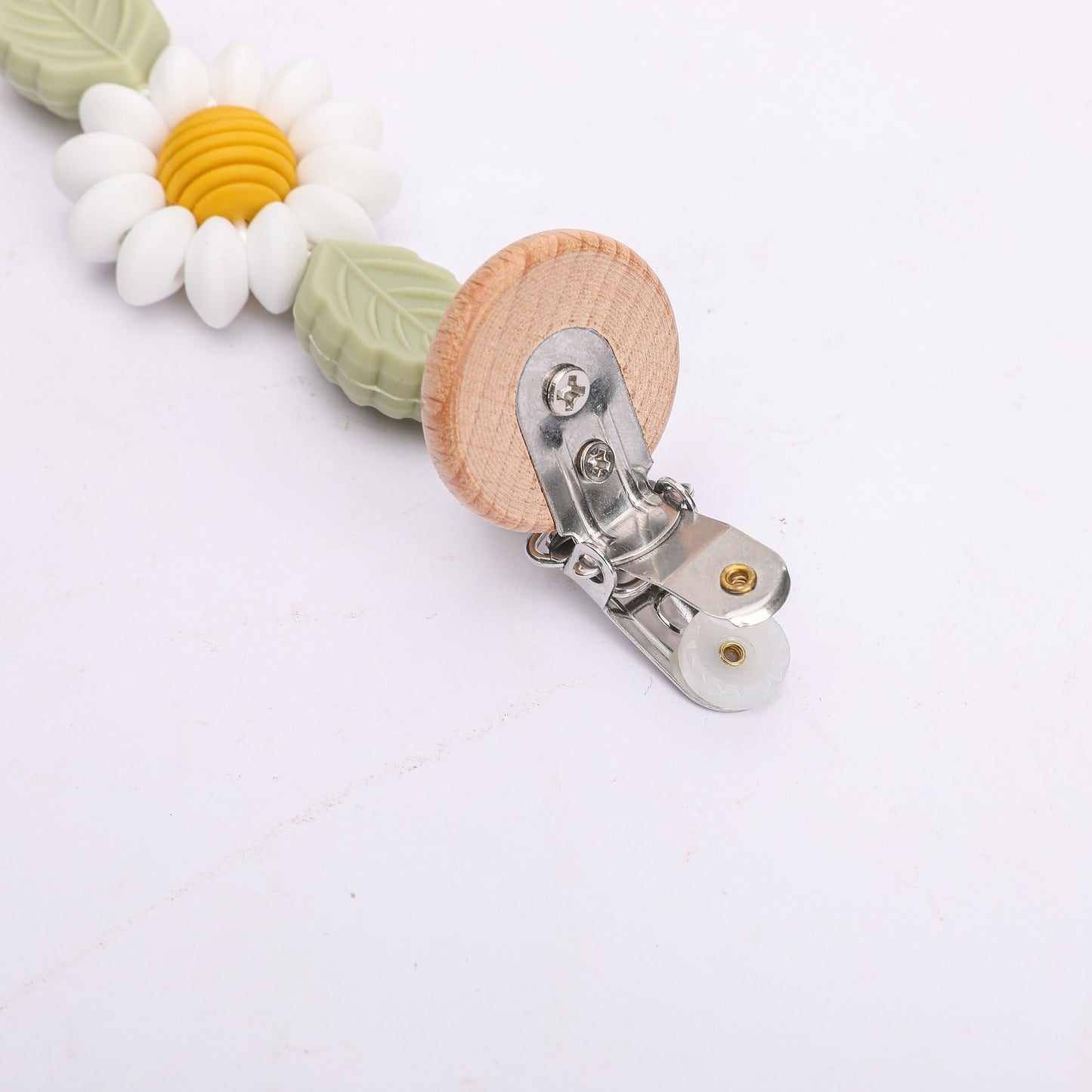 Silicone Flower Teething Pacifier Clip