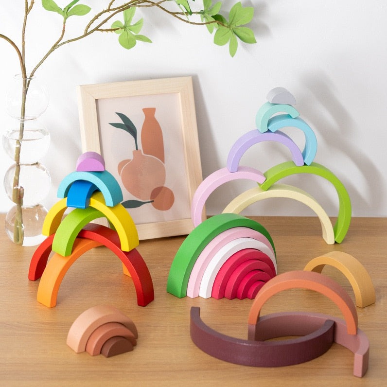 Wooden Arch Bridge Rainbow Building Blocks