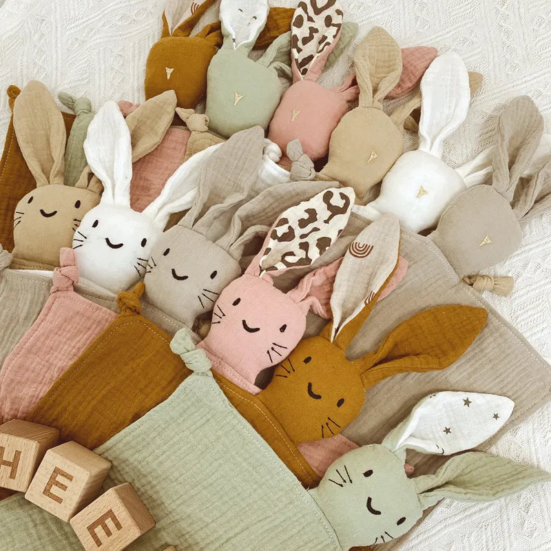 Soft Cotton Stuffed Rabbit Baby Blanket