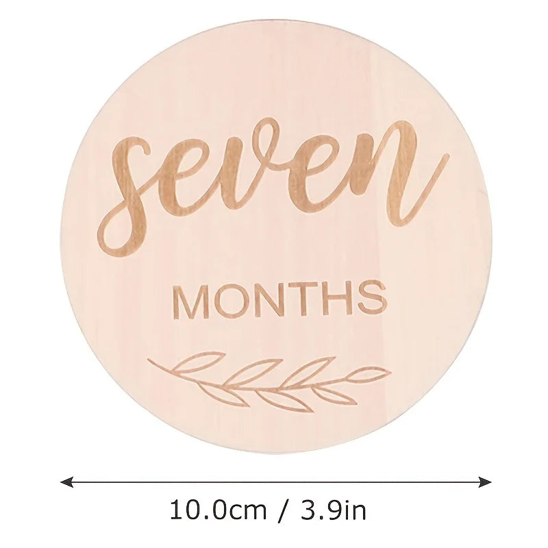 Wooden Monthly Baby Milestone Discs