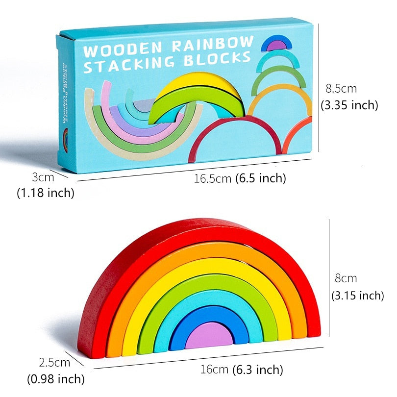 Wooden Arch Bridge Rainbow Building Blocks