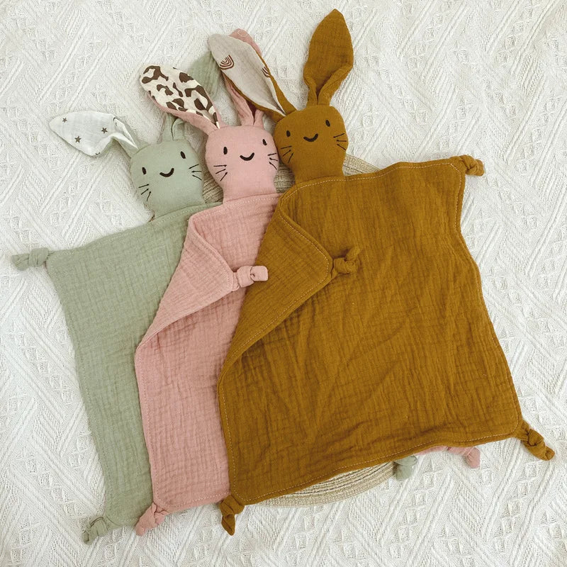 Soft Cotton Stuffed Rabbit Baby Blanket