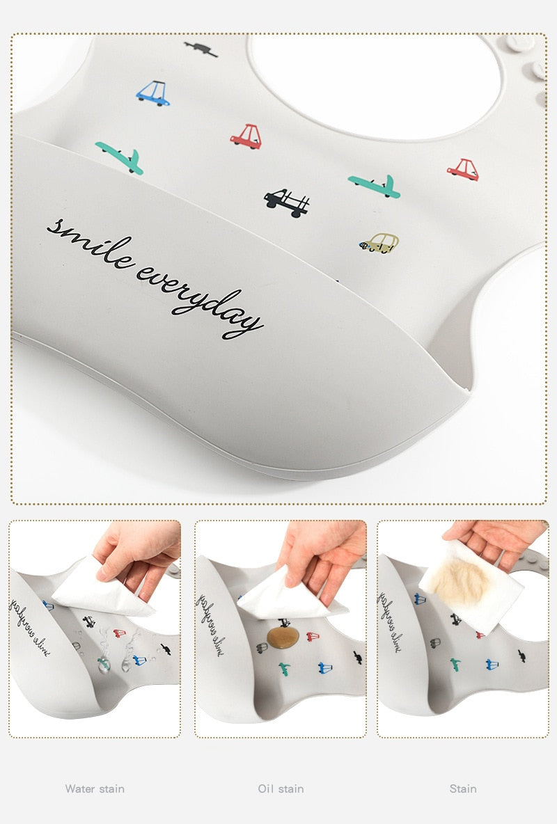 Silicone Printed Adjustable Bib