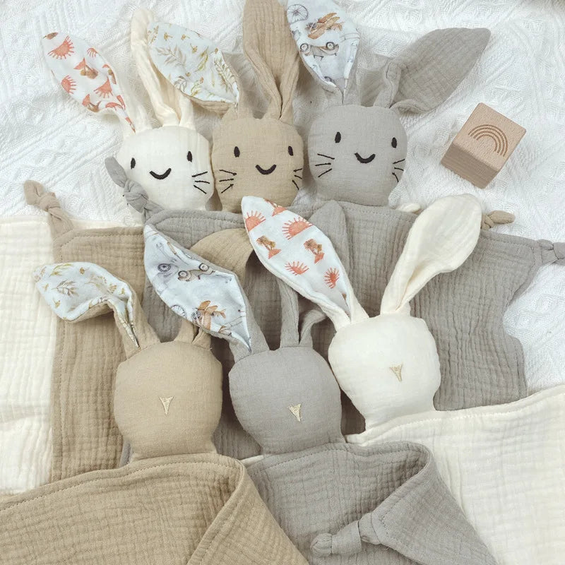 Soft Cotton Stuffed Rabbit Baby Blanket