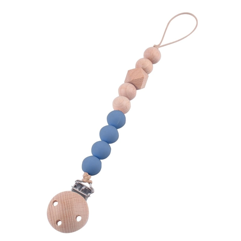 Silicone Bead Teething Pacifier Clips