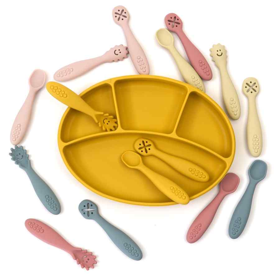 Silicone Training Cutlery Utensils Set  3PCS