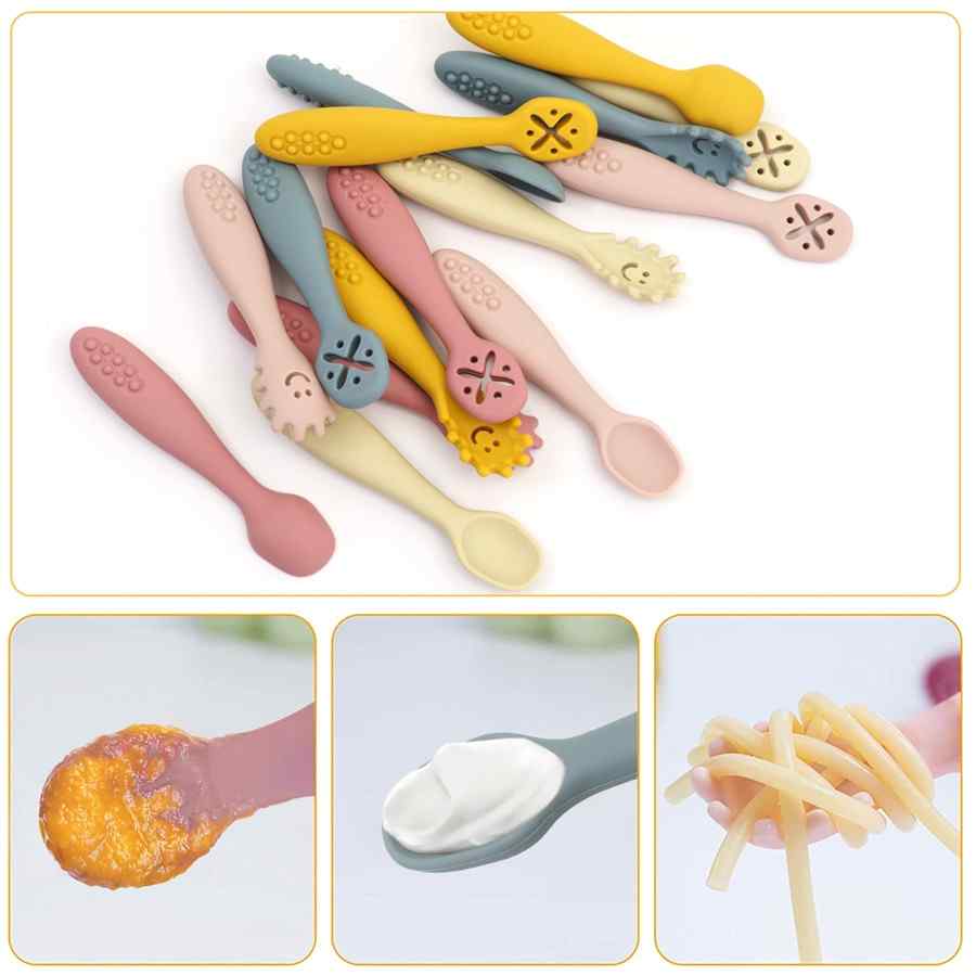 Silicone Training Cutlery Utensils Set  3PCS